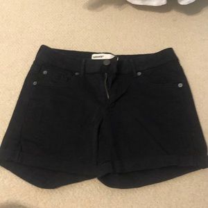 Black stretchy high waisted Black garage shorts